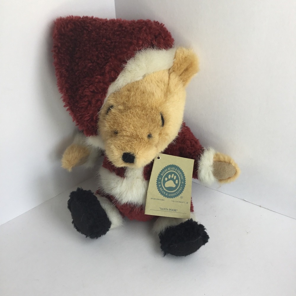 Boyds Bears & Friends‎ Santa Pooh 12" Plush Disney Exclusive Christmas with Tags